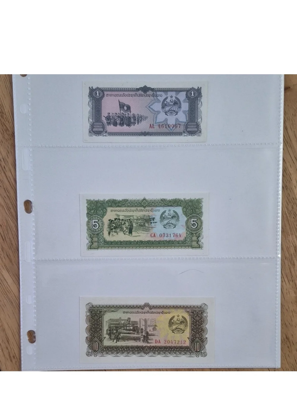 Vintage Currency Wall Art Trio - Pink, Green, Brown